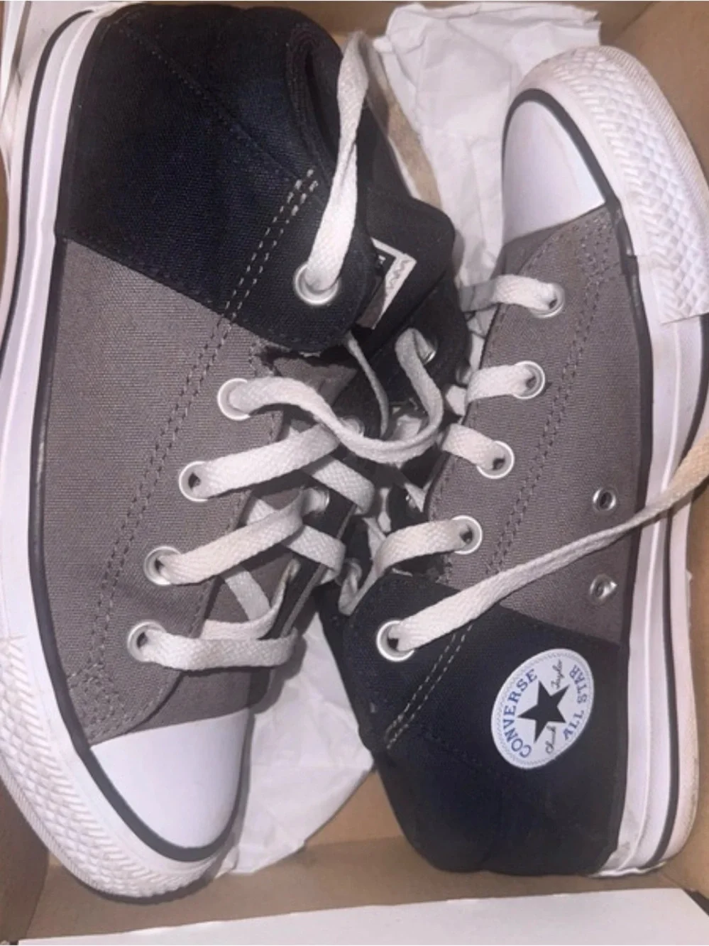Converse Kids High Top Sneakers - Black & Gray